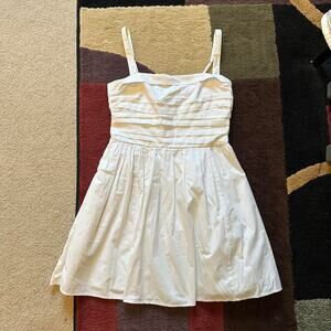 white Abercrombie & fitch emerson mini dress pockets graduation dress medium